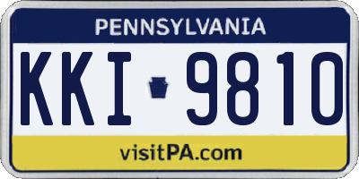 PA license plate KKI9810