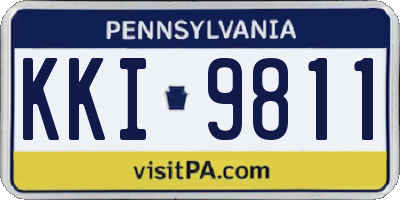 PA license plate KKI9811