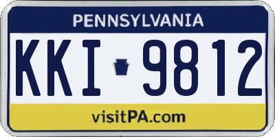 PA license plate KKI9812