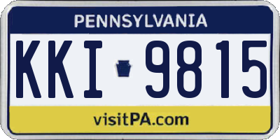 PA license plate KKI9815