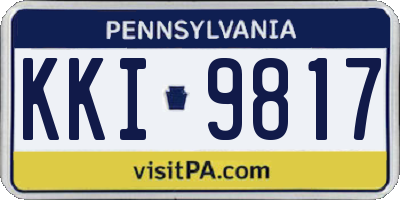 PA license plate KKI9817
