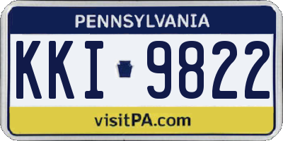 PA license plate KKI9822