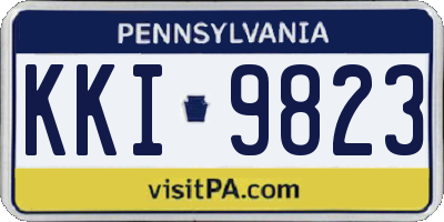 PA license plate KKI9823