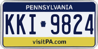 PA license plate KKI9824