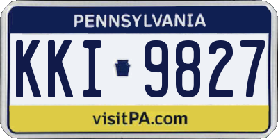 PA license plate KKI9827