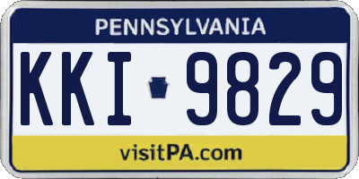 PA license plate KKI9829