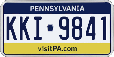 PA license plate KKI9841