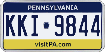PA license plate KKI9844