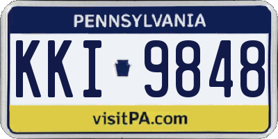 PA license plate KKI9848