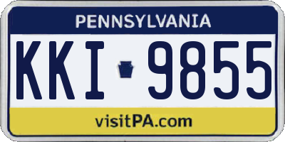 PA license plate KKI9855