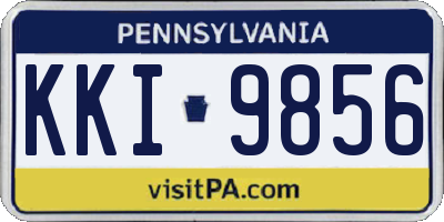 PA license plate KKI9856