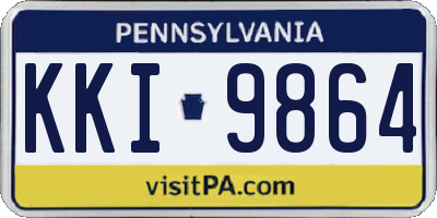 PA license plate KKI9864
