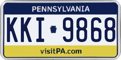 PA license plate KKI9868