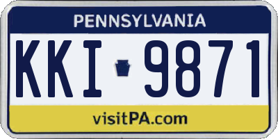 PA license plate KKI9871