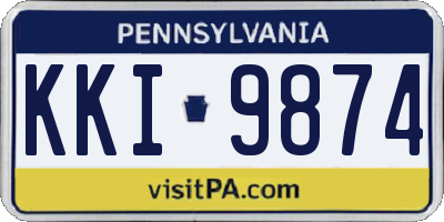 PA license plate KKI9874