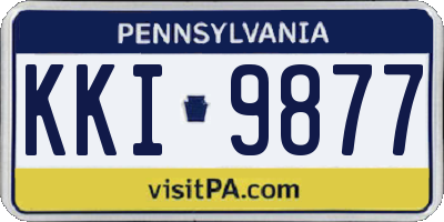 PA license plate KKI9877