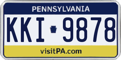 PA license plate KKI9878