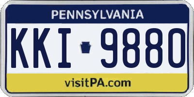 PA license plate KKI9880