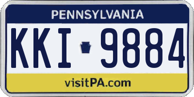 PA license plate KKI9884