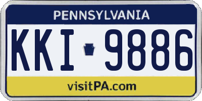 PA license plate KKI9886