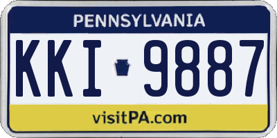 PA license plate KKI9887