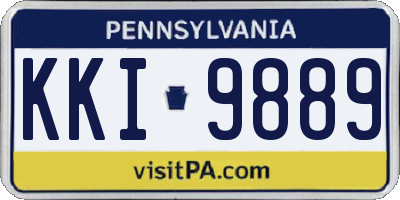 PA license plate KKI9889