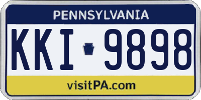 PA license plate KKI9898