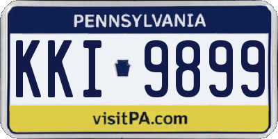 PA license plate KKI9899