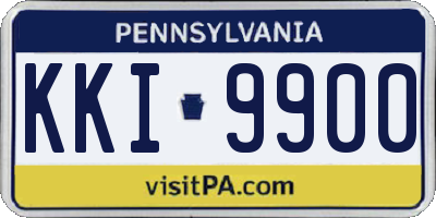 PA license plate KKI9900