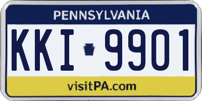 PA license plate KKI9901