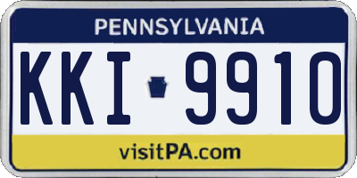 PA license plate KKI9910