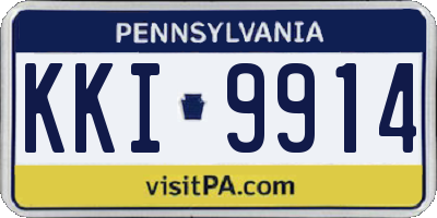 PA license plate KKI9914