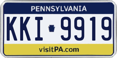 PA license plate KKI9919