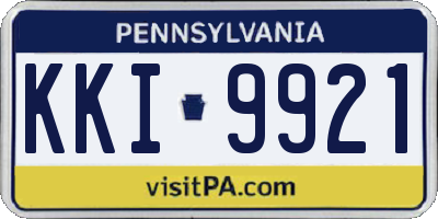PA license plate KKI9921
