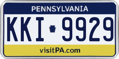 PA license plate KKI9929