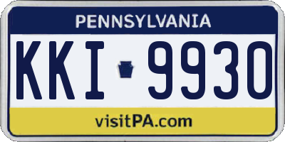 PA license plate KKI9930