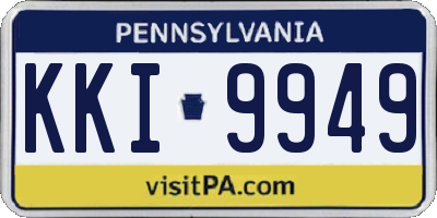 PA license plate KKI9949