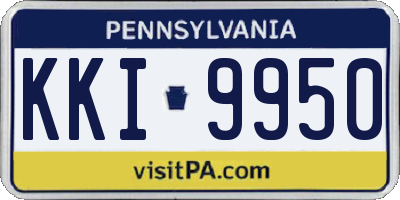 PA license plate KKI9950