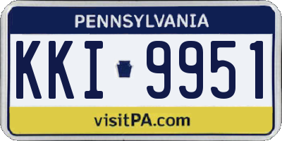 PA license plate KKI9951