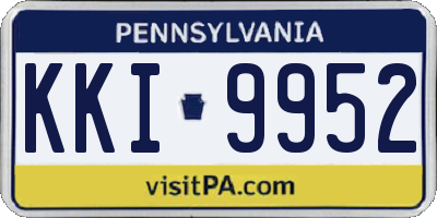 PA license plate KKI9952