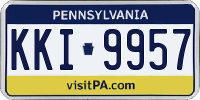 PA license plate KKI9957