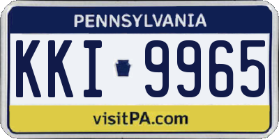 PA license plate KKI9965