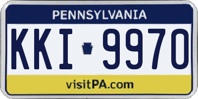 PA license plate KKI9970