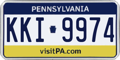 PA license plate KKI9974