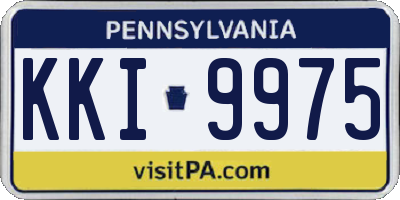 PA license plate KKI9975