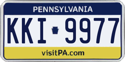 PA license plate KKI9977