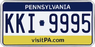 PA license plate KKI9995