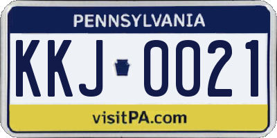 PA license plate KKJ0021