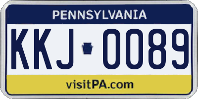 PA license plate KKJ0089