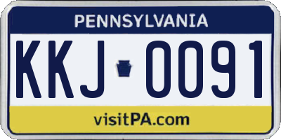 PA license plate KKJ0091